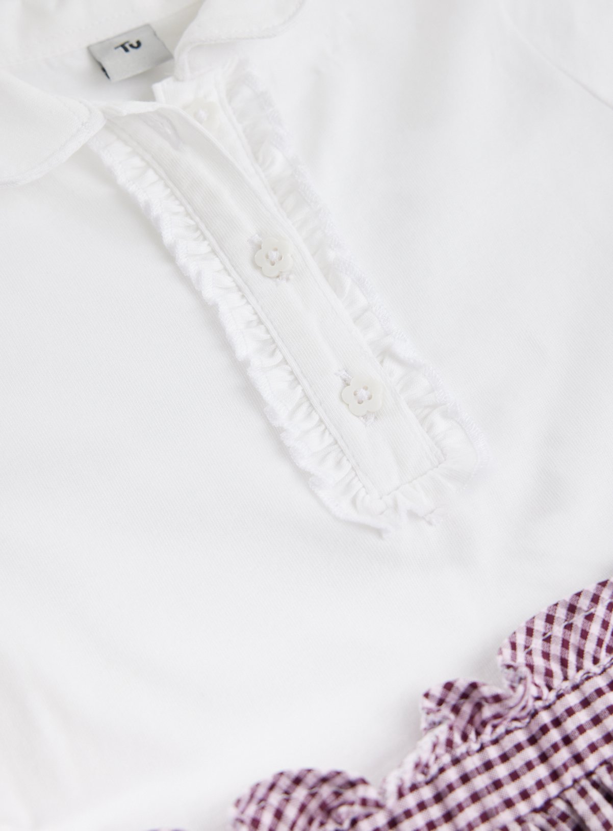 Purple Gingham Twofer Dress 10 years - Image 2 thumbnail